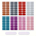 8 láminas de adhesivos completos para uñas con efecto esmalte, pegatinas de gel autoadhesivas con brillo rosa, ideales para manicuras DIY en casa, accesorios y kits de decoración de uñas para mujer
