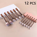 Set de 12 Brochas de Maquillaje Premium | Cerdas Suaves de Alta Calidad y Mango Ergonómico para una Aplicación Precisa